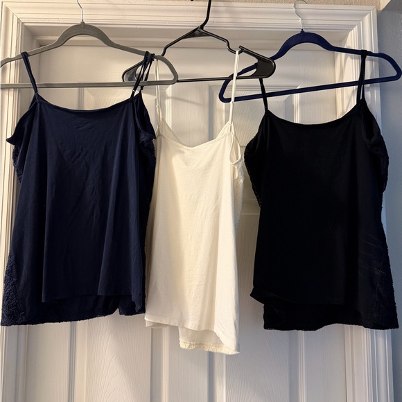 Ann Taylor Factory Lace Camisoles - Navy, Cream, Black - Picture 2 of 5